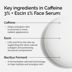 Caffeine 3% + Escin 1% Face Serum